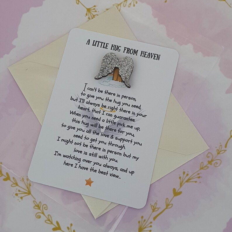 Pocket Hug From Heaven Pocket Token Bereavement Gift Etsy