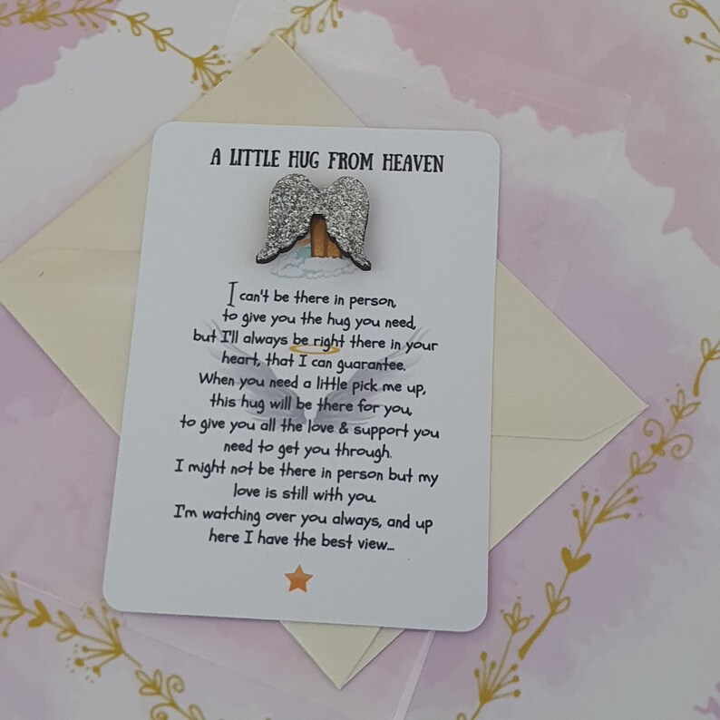 Pocket Hug From Heaven Pocket Token Bereavement Gift Etsy