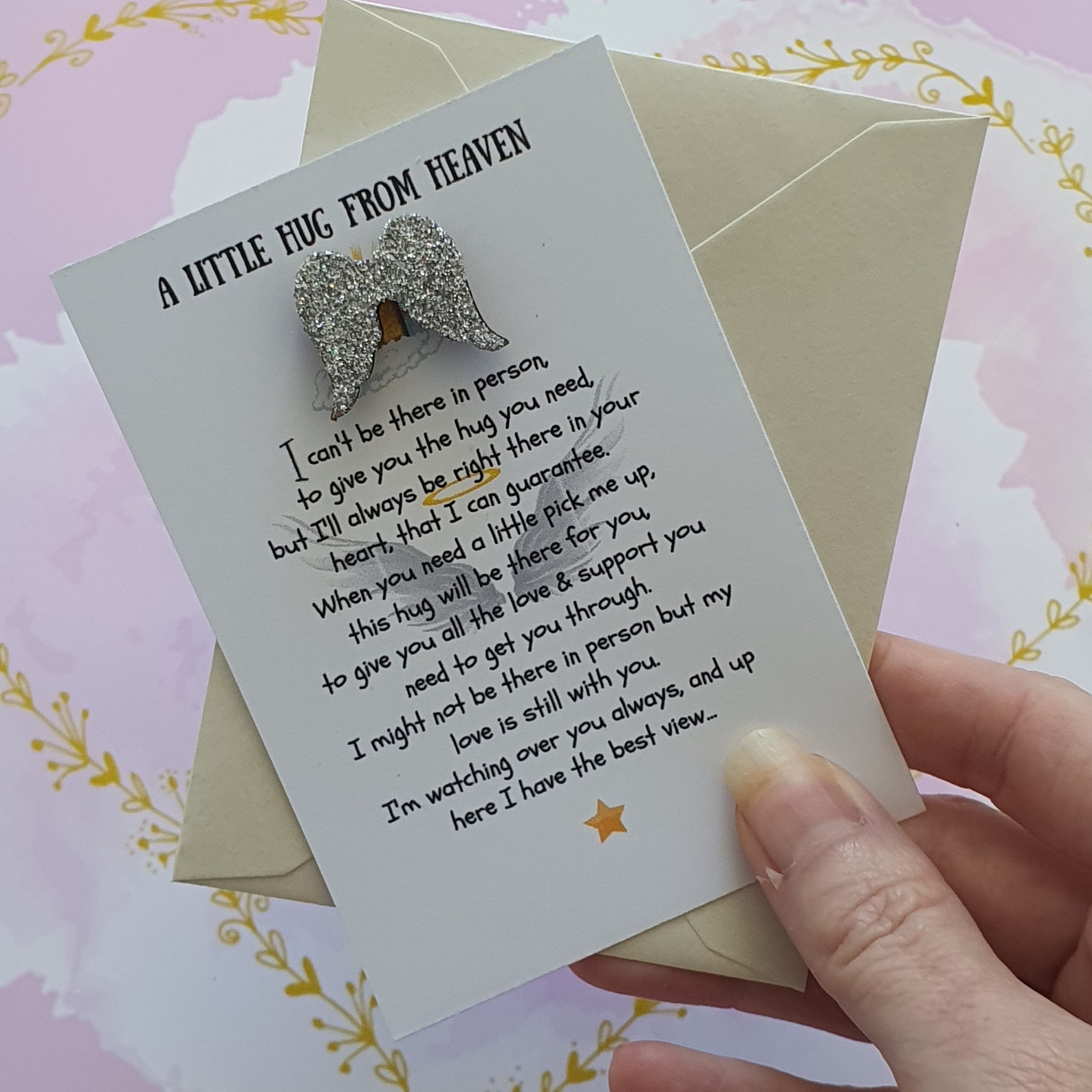 Pocket Hug From Heaven Pocket Token Condolences Etsy