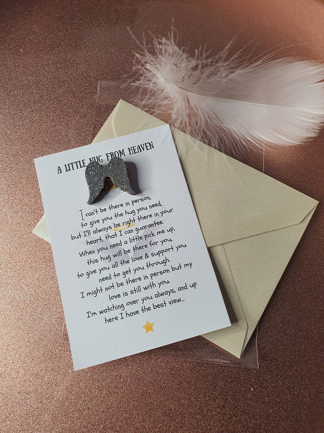 Pocket Hug From Heaven Pocket Token Condolences / Bereavement Etsy