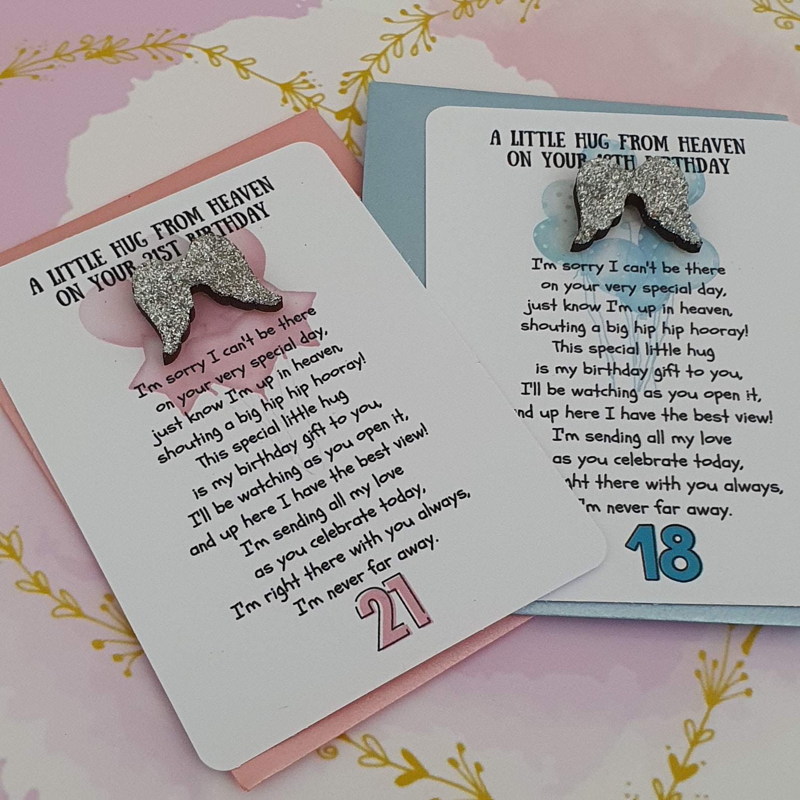 Pocket Hug From Heaven on Your Special Birthday Special Etsy UK