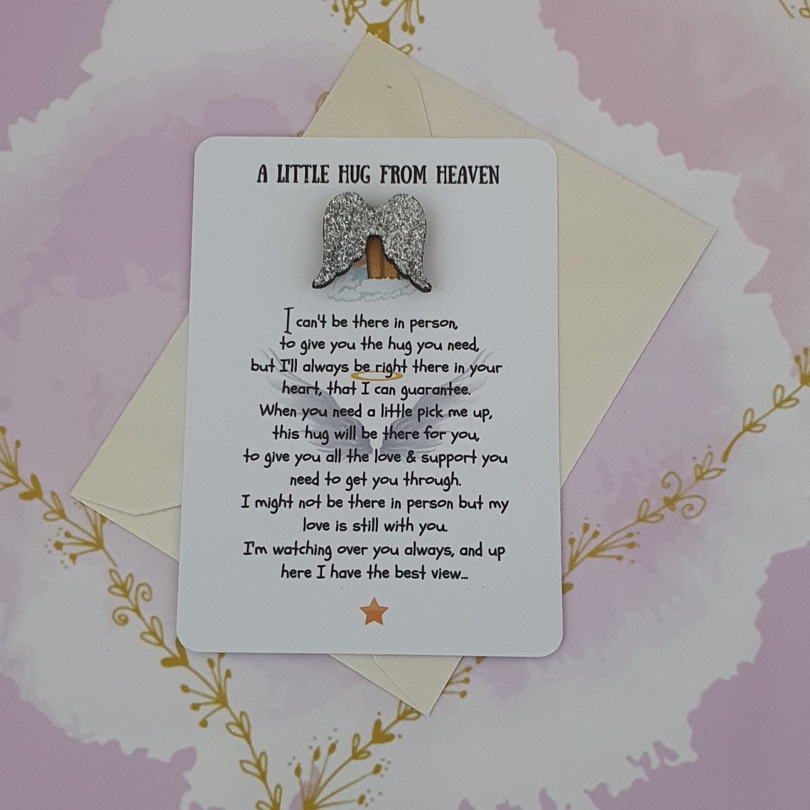 Pocket Hug From Heaven Pocket Token Condolences Etsy