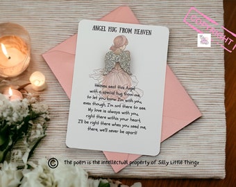 Pocket Hug From Heaven | Angel Hug | Pocket Token Condolences | Bereavement Gift | Keepsake | Letter from Heaven