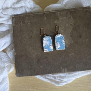 Handmade Polymer Clay Earrings: 18k Gold Plated, Lightweight