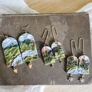Handmade Polymer Clay Dangle Earrings: Lightweight Statement Jewelry