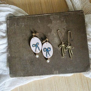 Handmade Polymer Clay Dangle Earrings: Lightweight Statement Jewelry