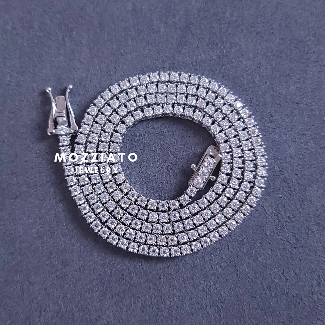 2mm VVS Moissanite Diamond Tennis Chain 