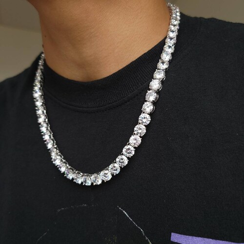 BIG 8mm Tennis Chain Bracelet Set Iced 