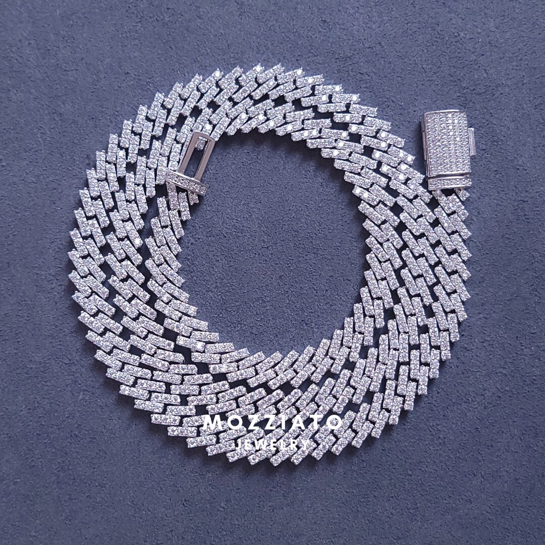 8mm VVS Moissanite Diamond Prong Link 