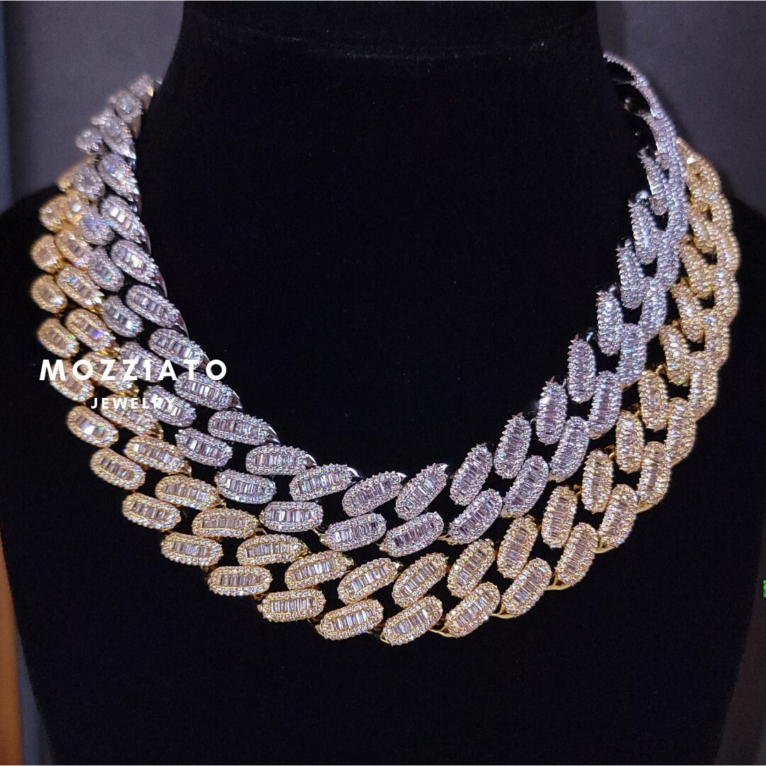 Miami Cuban Link Baguette Chain Iced 