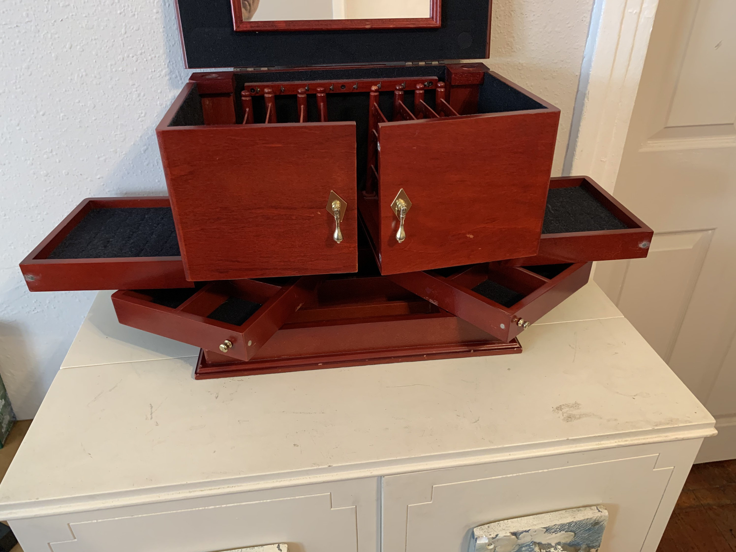 Jewelry Box For your Ease Only by Lori Greiner Large Wooden Etsy