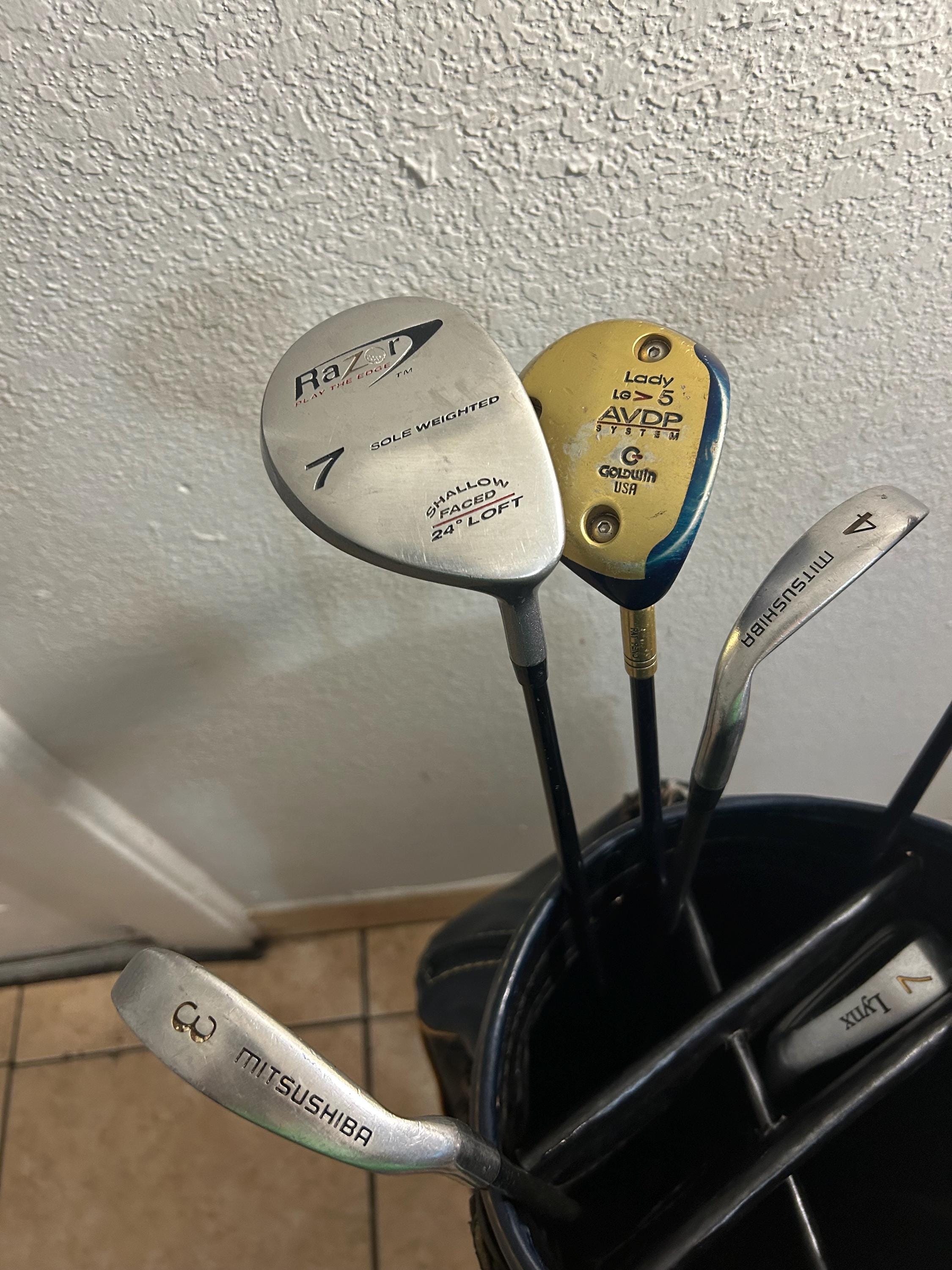 Vintage Hot-z Leather/cloth/vinyl Golf Bag Black Pro Group Inc - Etsy