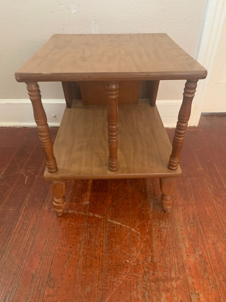 Vintage Magazine Rack Table Etsy