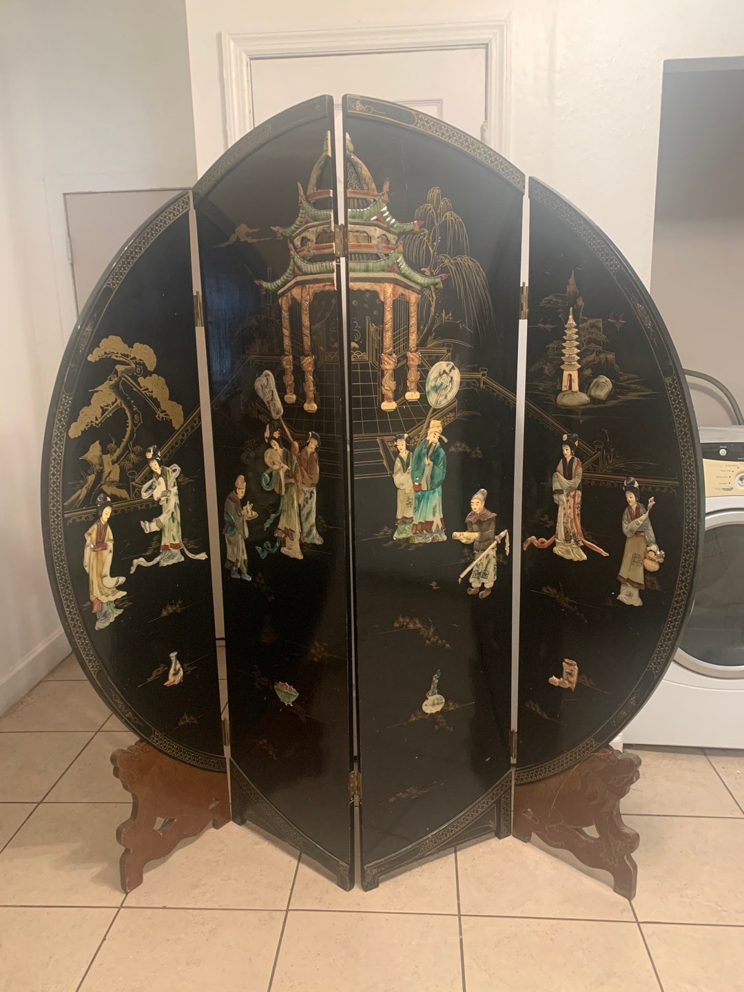 Vintage Asian Room Divider 72 Etsy