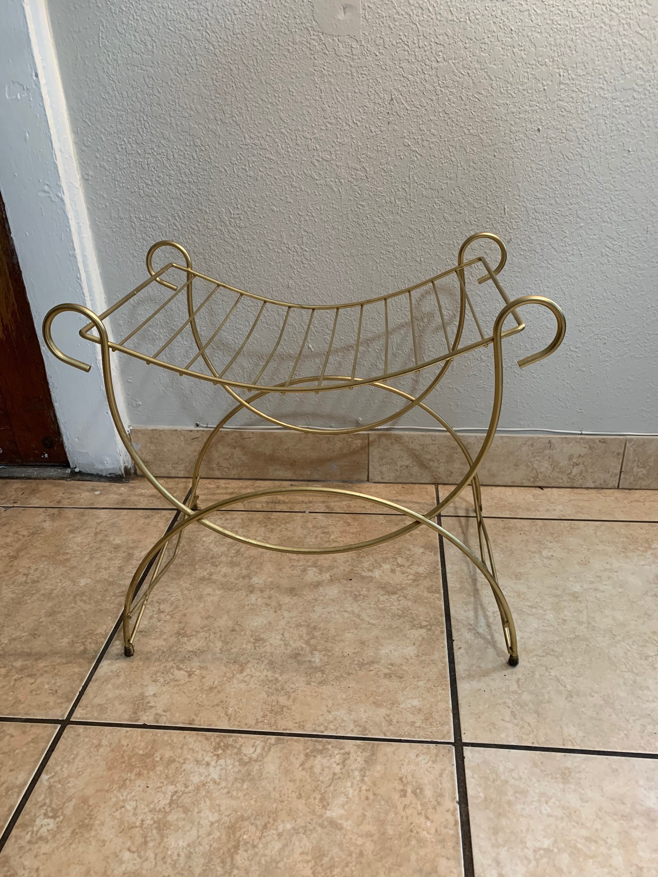 Brass Vanity Stool Etsy