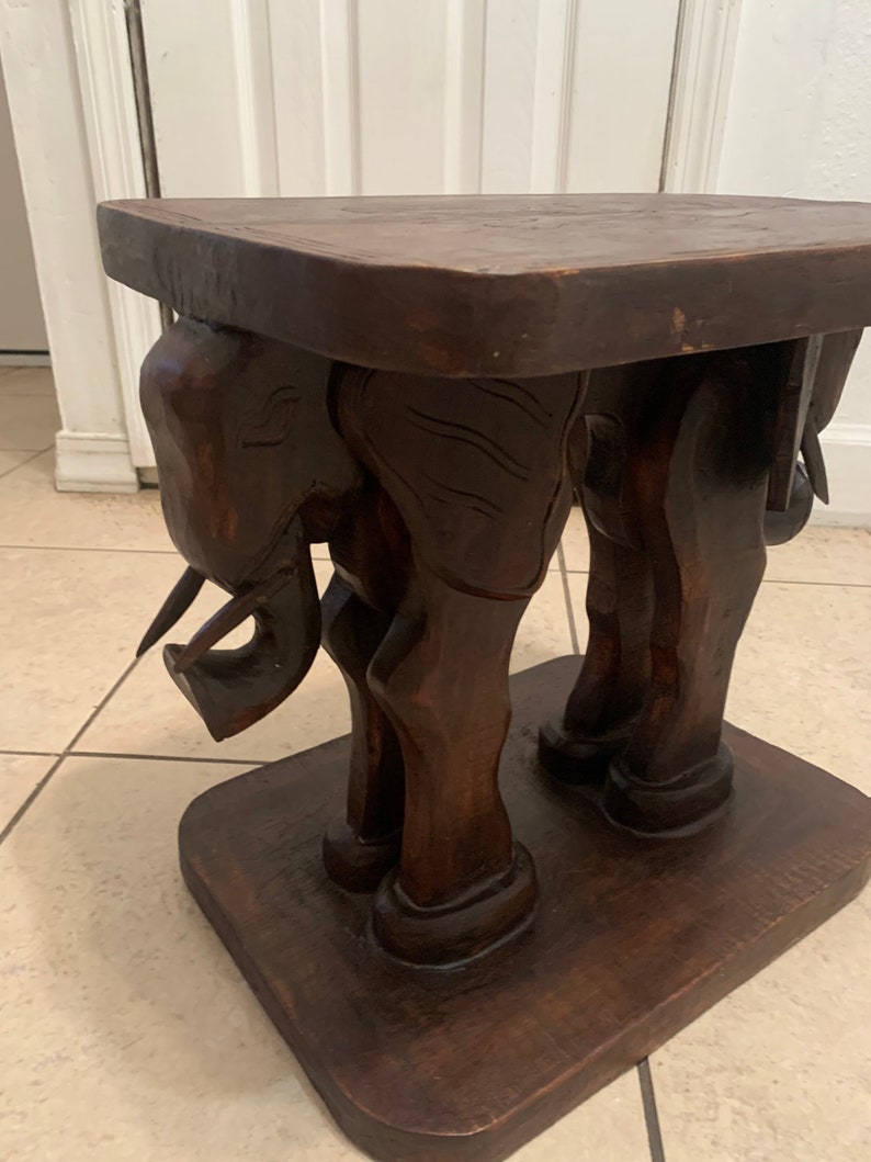 Antique Elephant Table Etsy