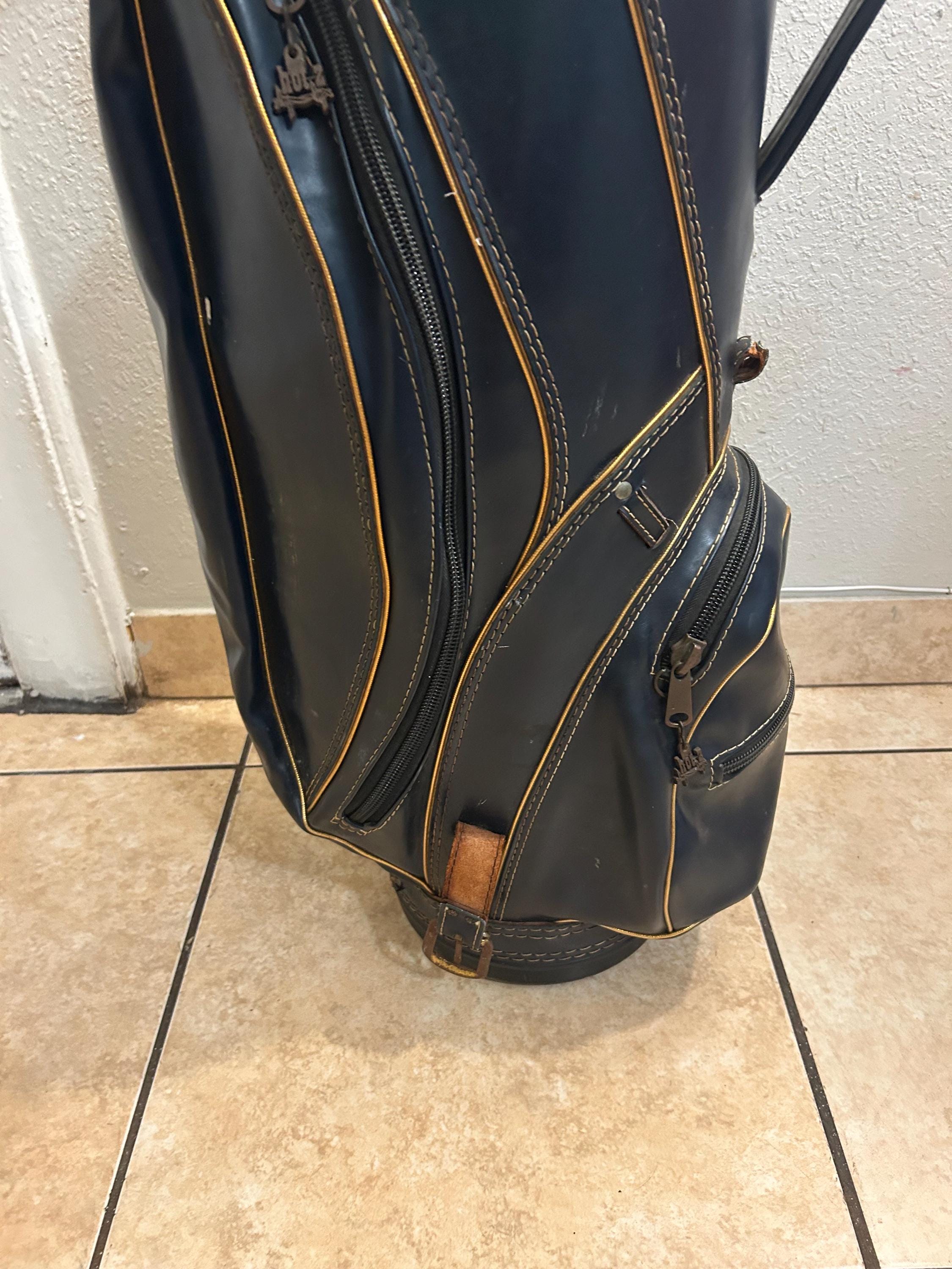 Vintage Hot-z Leather/cloth/vinyl Golf Bag Black Pro Group Inc - Etsy