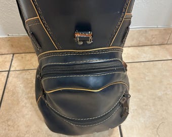 Vintage Hot-z Leather/cloth/vinyl Golf Bag Black Pro Group Inc - Etsy