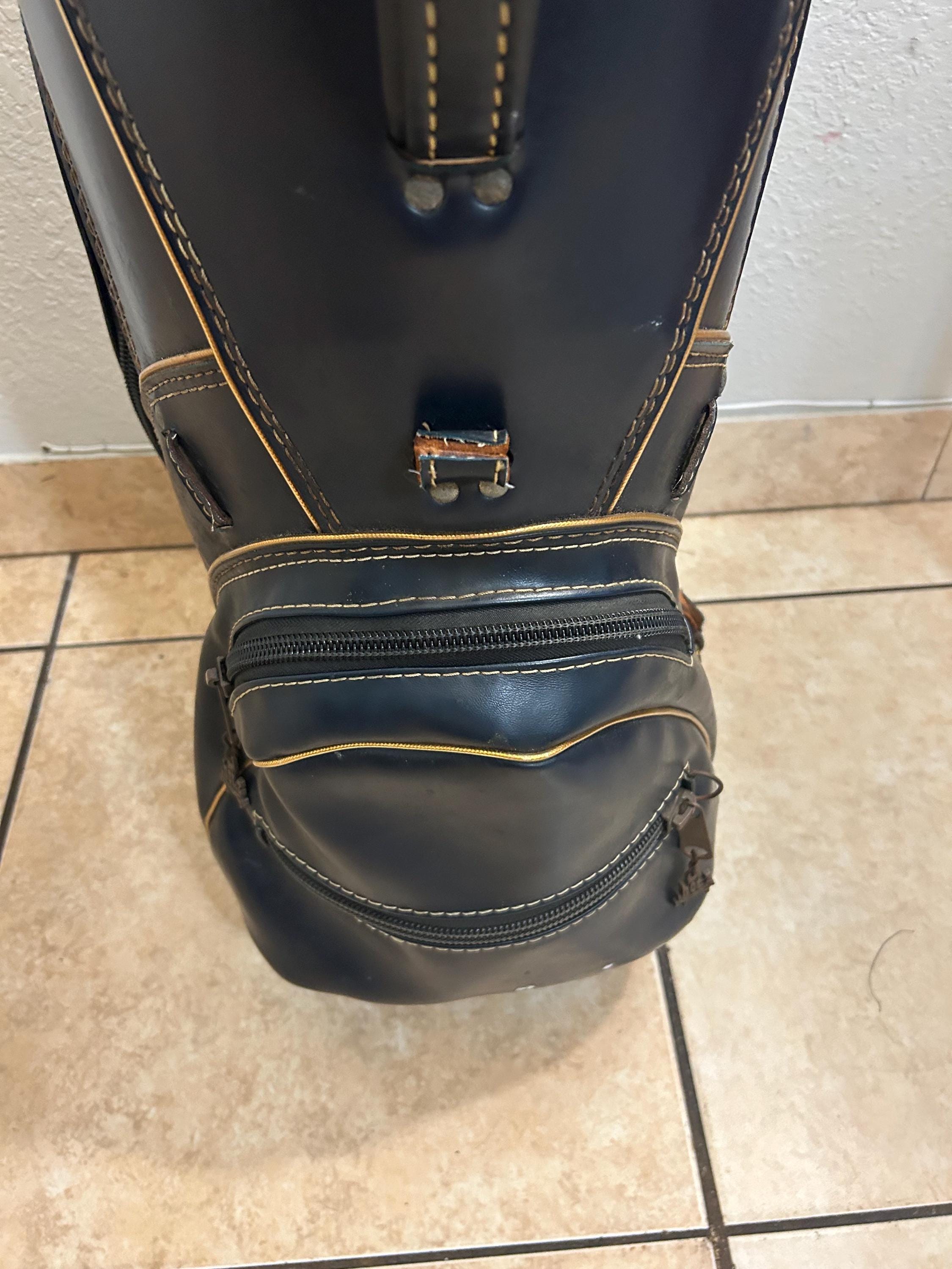 Vintage Hot-z Leather/cloth/vinyl Golf Bag Black Pro Group Inc - Etsy