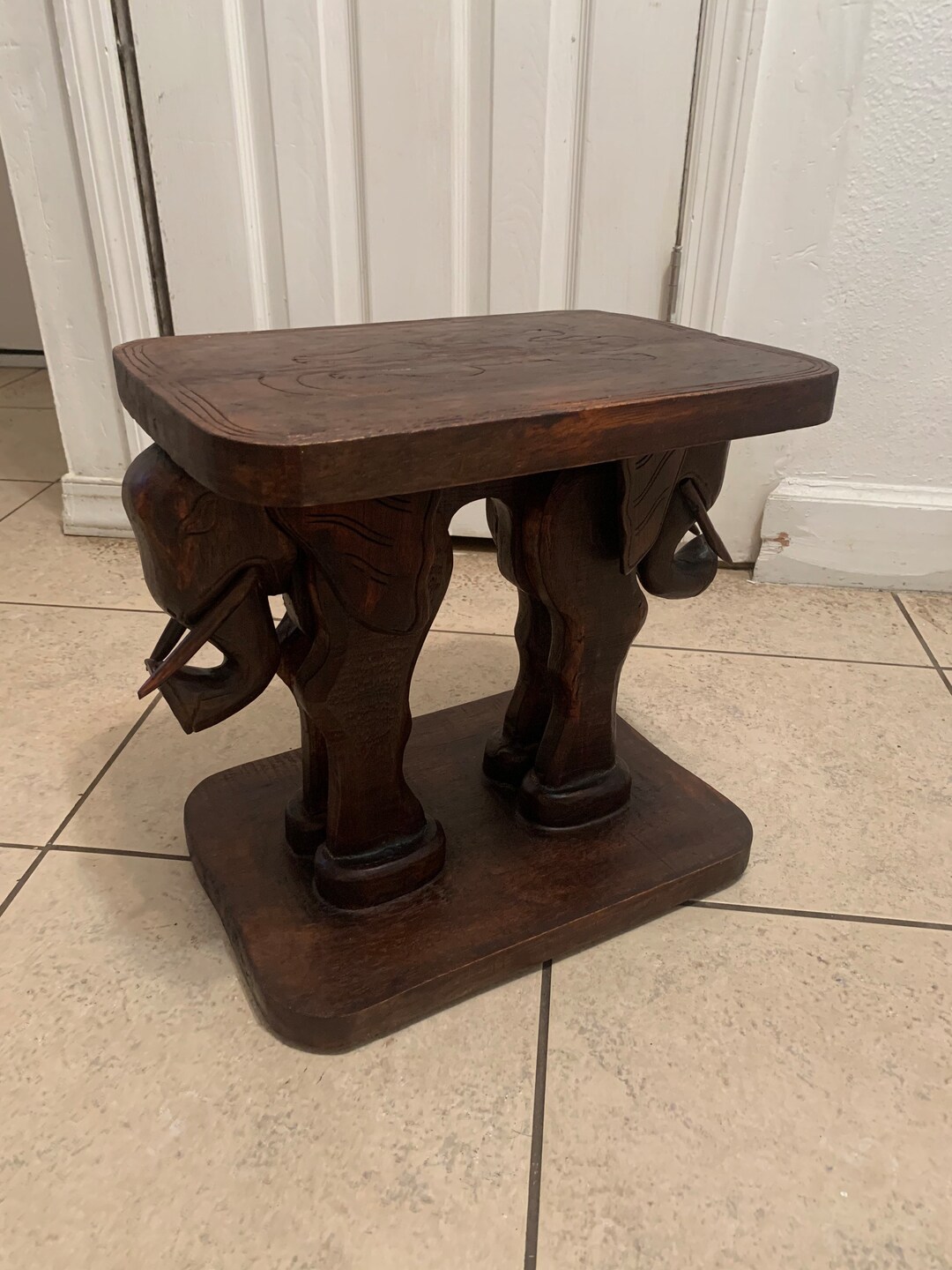 Antique Elephant Table Etsy