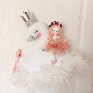 Christmas Gifts for Kids, Princess Pillow Swan , Swan Wall Hanging, Swan Head Stuffed, Baby Room Gift , First Birthday Gift ,