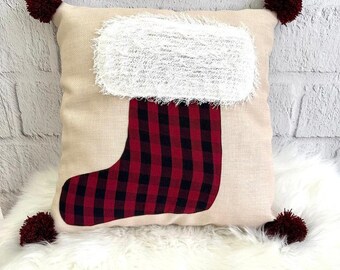 Christmas Santa Pillow Xmas Decorations Holiday Decor Pillow Noel Christmas Socks New Year Tufted Pillow