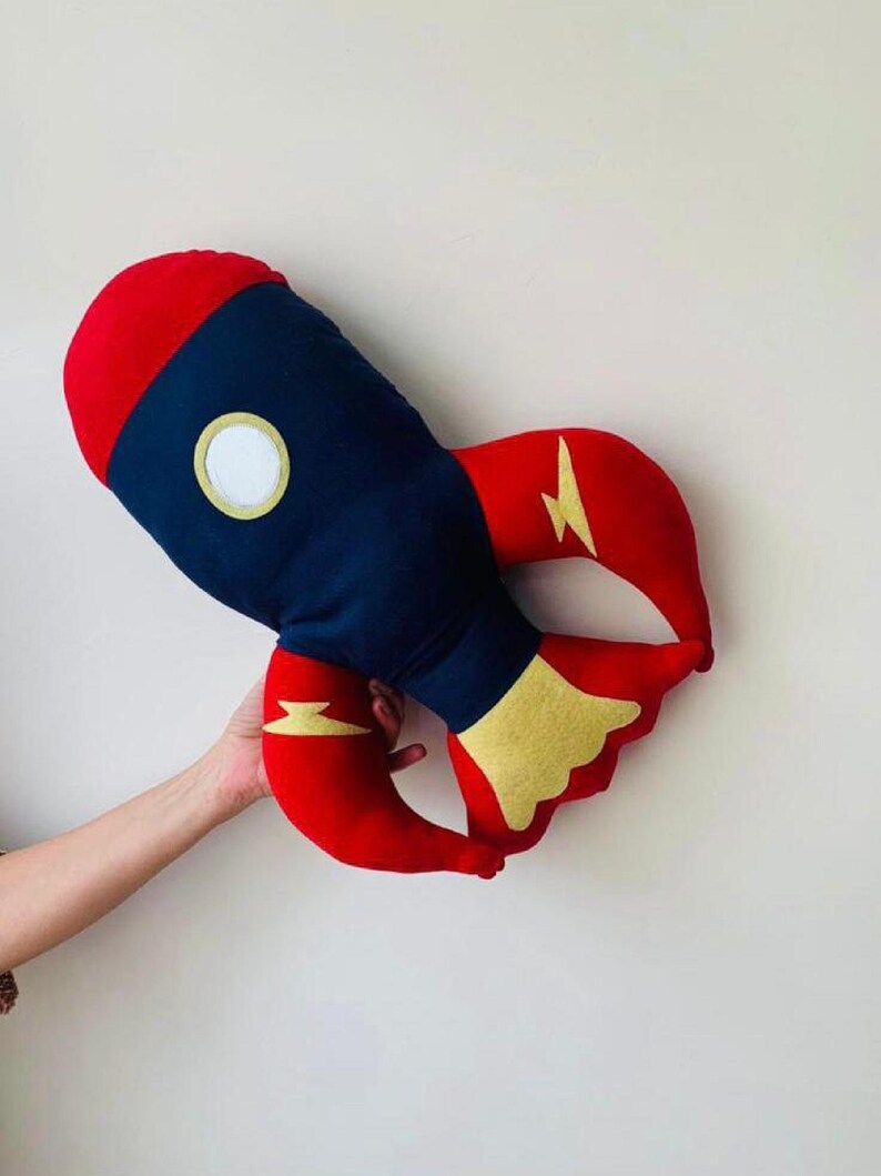 Rocket Cushion Pillow Light up Space Rocket PillowBaby Etsy
