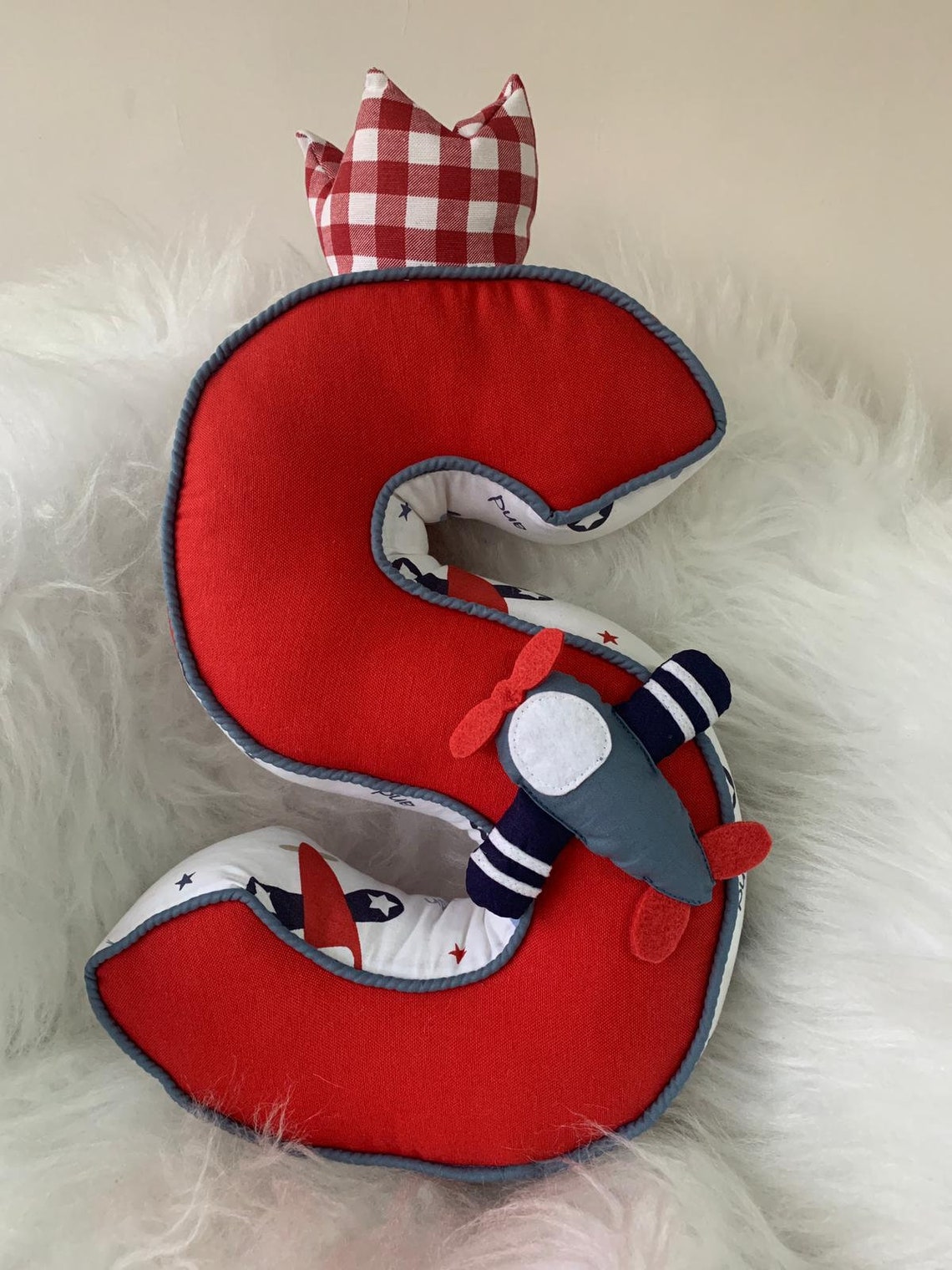 S Letter Pillow Personalized Alphabet Letter Pillows Etsy