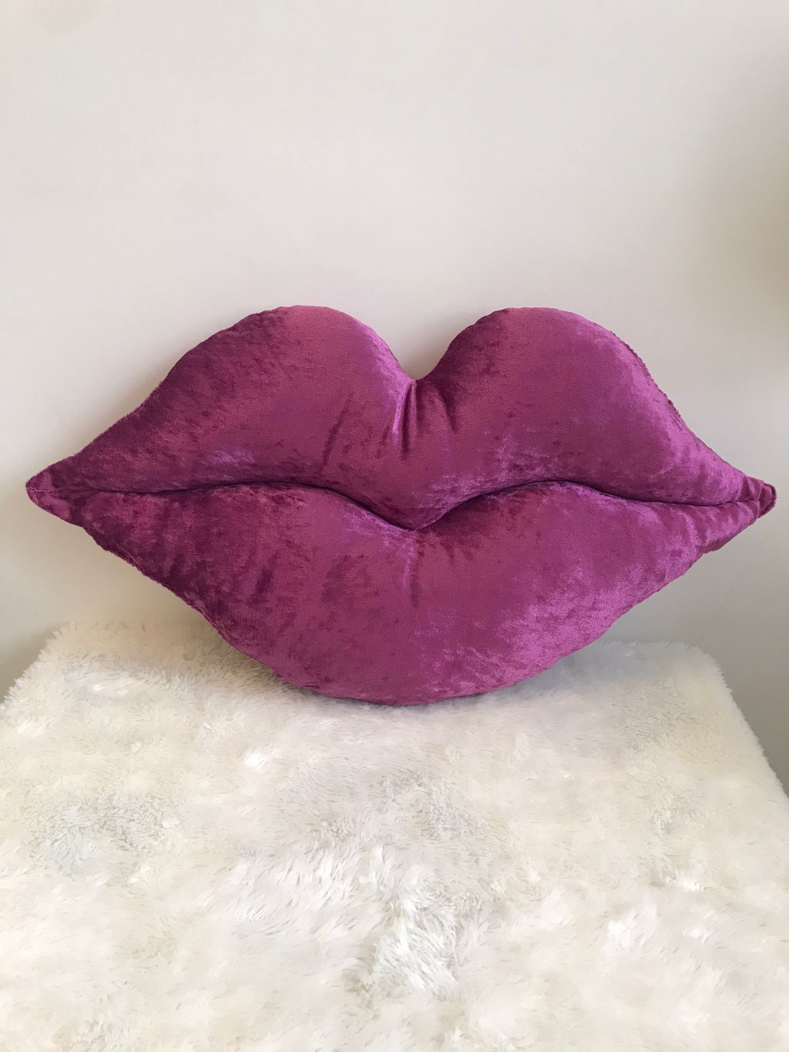 Pink Lips Pillow Etsy Canada
