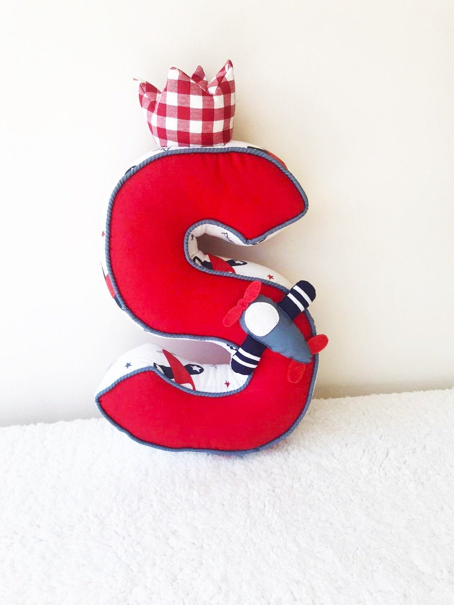 S Letter Pillow Personalized Alphabet Letter Pillows Etsy