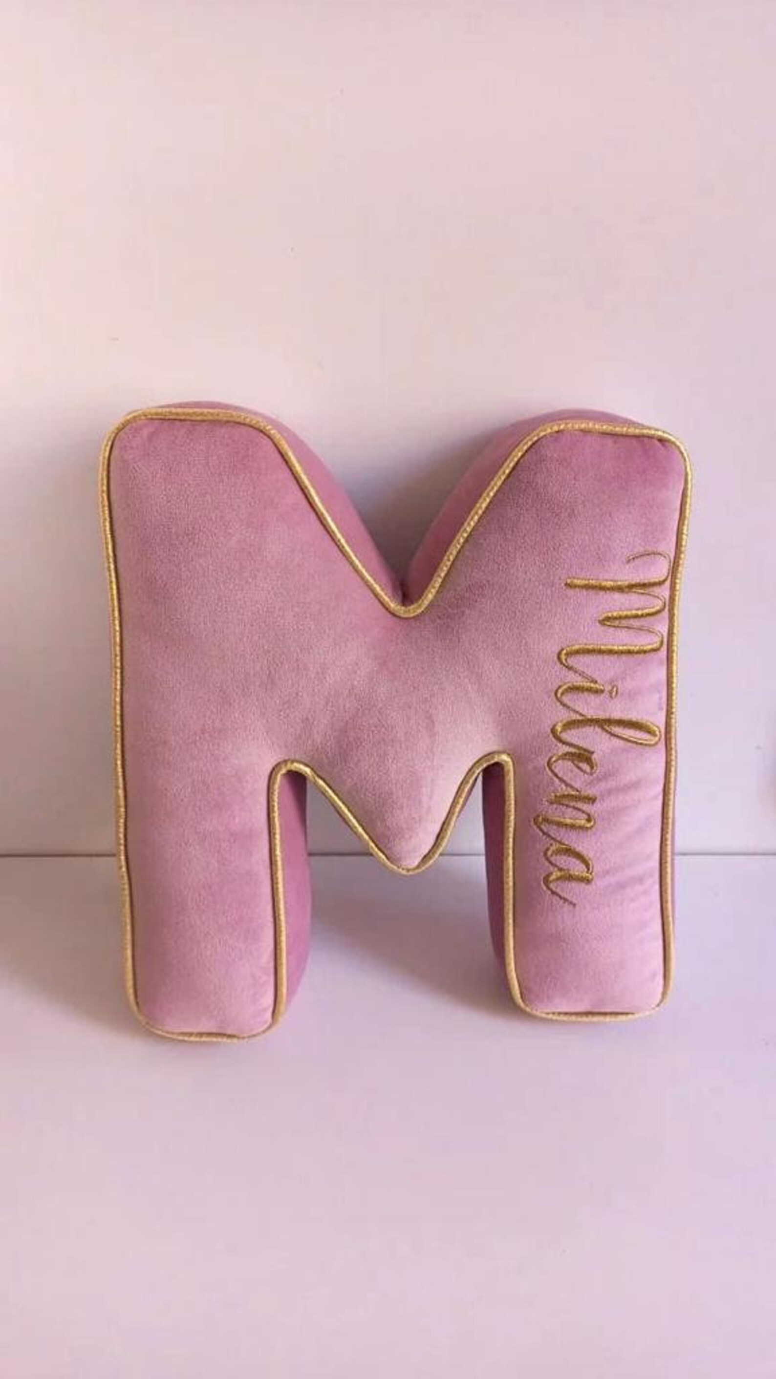 Custom Name Pillow Alphabet Pillow Letter Pillow M Shaped Etsy