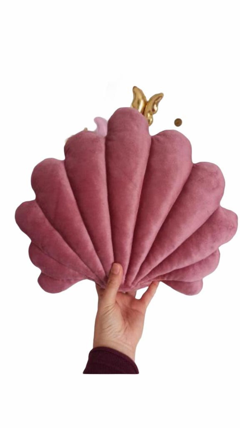 Cosmic Velvet Pillow Shell Pillow Nursery Decor Decorative Pillows Mussel Shell Pillow Velvet Pillow Velvet Shell Pillow
