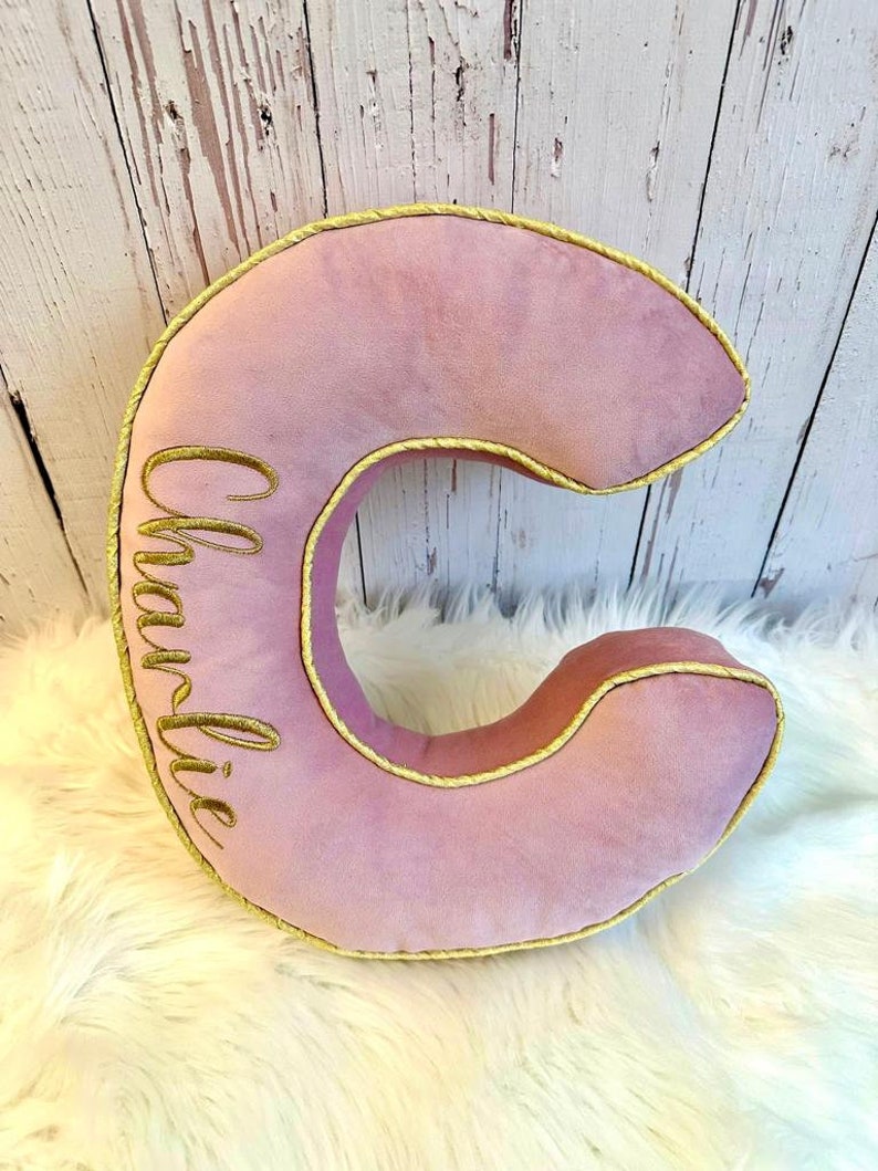Custom Name Pillow Alphabet Pillow Letter Pillow M Shaped Etsy