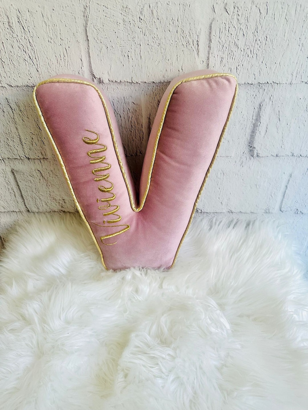 Custom Name Pillow Alphabet Pillow Letter Pillow M Shaped Etsy