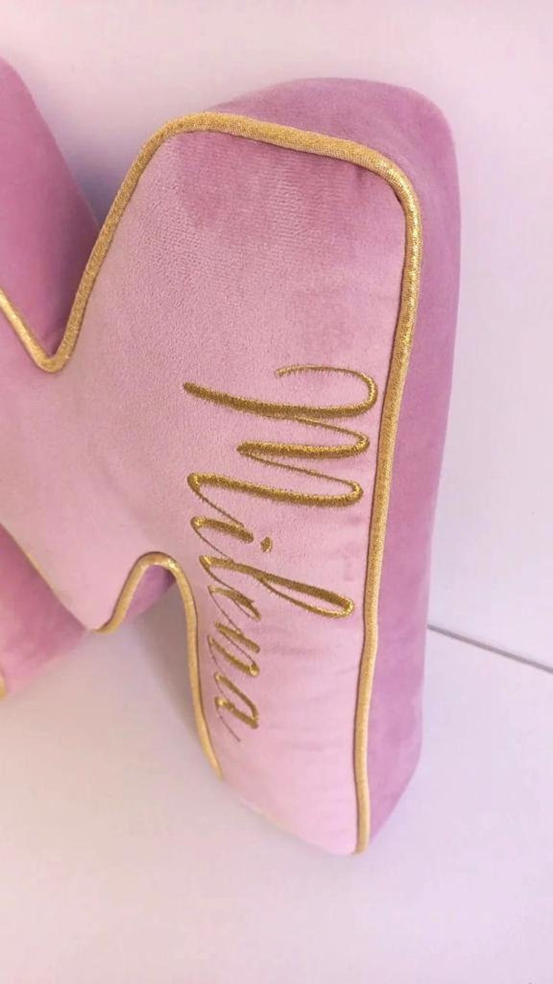 Custom Name Pillow Alphabet Pillow Letter Pillow M Shaped Etsy