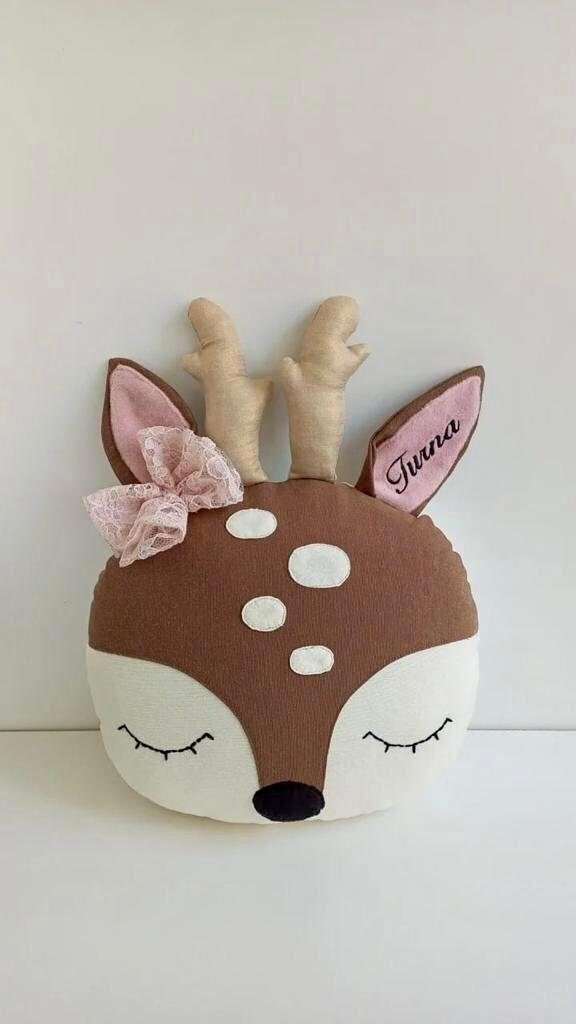 Deer Nursery Pillow Baby Girl Nursery Woodland Pillow Safari Etsy