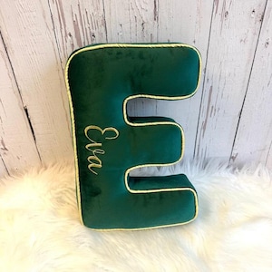 Valentines Day Gift Idea,  Personalized Pillow, Shaped Pillow, Velvet Initial Letter Pillow, Letter Cushions, Housewarming Gifts,