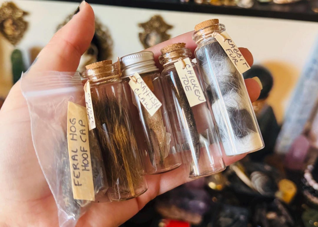 5 MYSTERY ODDITY Mini Jars, Vials, Bags - Oddity Collection - Altar - Etsy