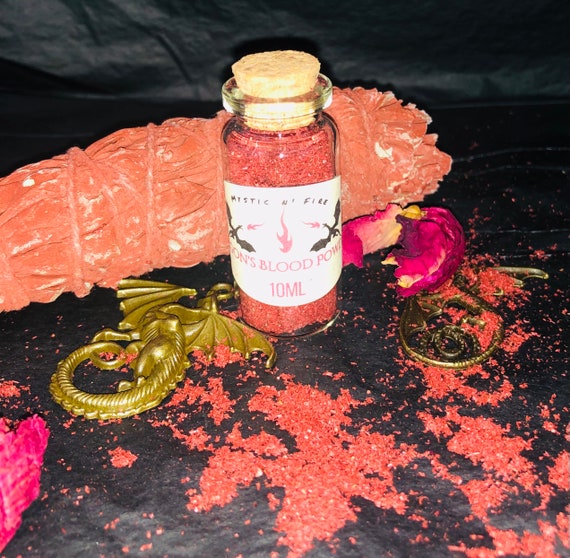 Dragons Blood Powder 10ml Glass Vial For Alter / Decoration Etsy