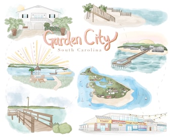 Custom City Map Illustrations