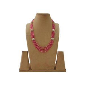 Pink necklace, Sabyasachi necklace, Indian necklace, Indian jewelry, IndianJewelry, antique mala set, jaipuri set.