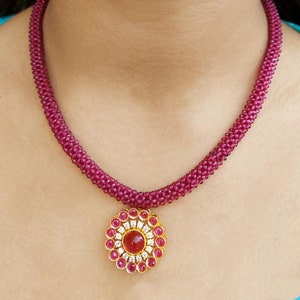Pink Kundan necklace,Sabyasachi necklace, Indian necklace, Indian jewelry, IndianJewelry, Indian mala set, jaipuri necklace.