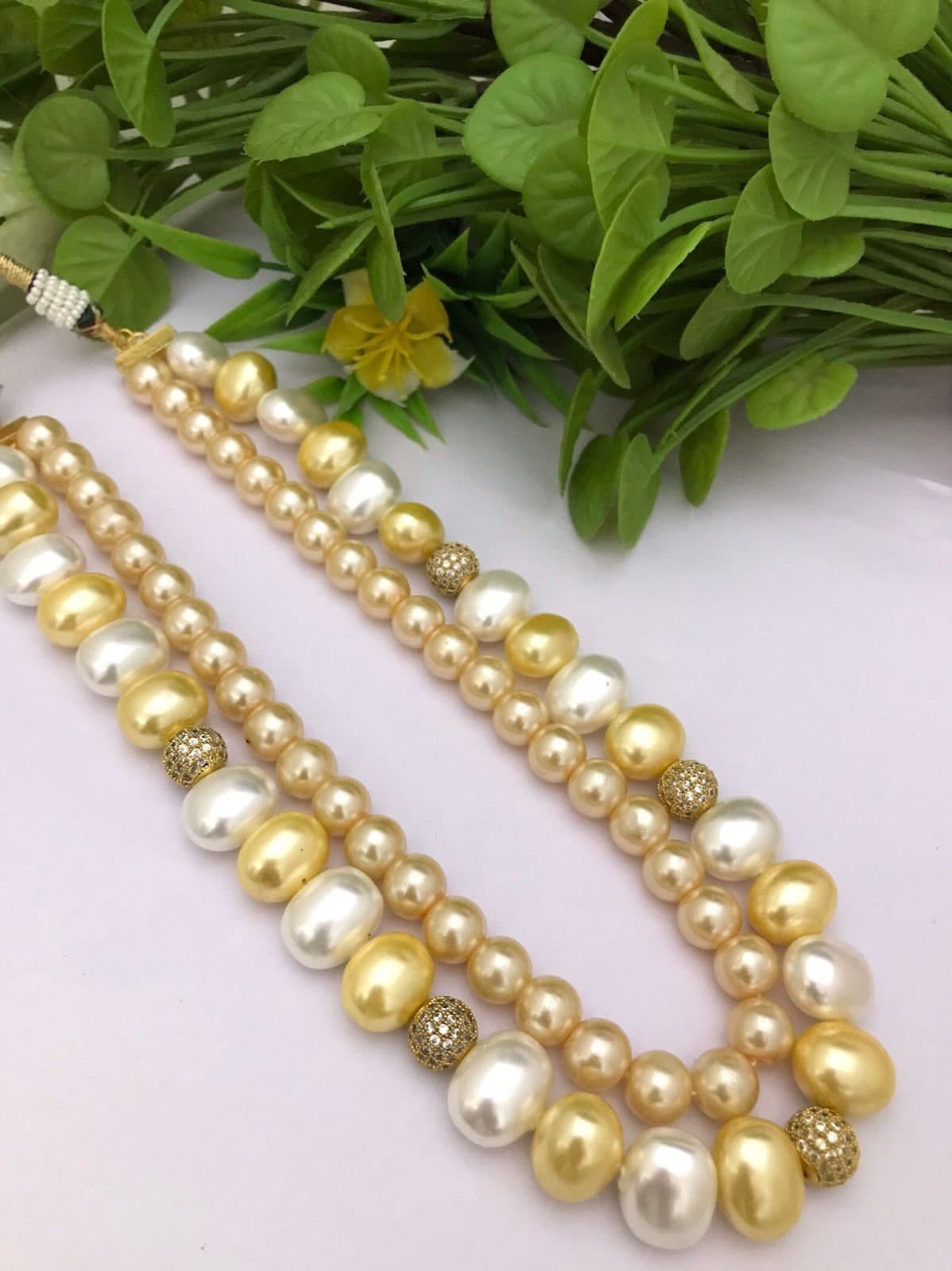Real Pearls Antique Fusion Mala Necklace Set MN297 » Buy online