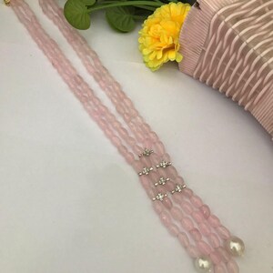 Elegant light Pink Beaded necklace set , Sabyasachi necklace, Indian necklace,Indian jewelry, Bollywood mala, Jaipuri mala , Beaded necklace