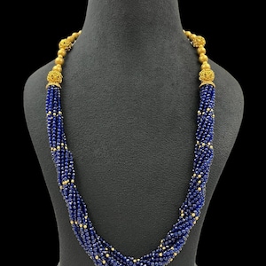 Gold Plated Indian Beaded Necklace: Sabyasachi Style Jaipuri Mala