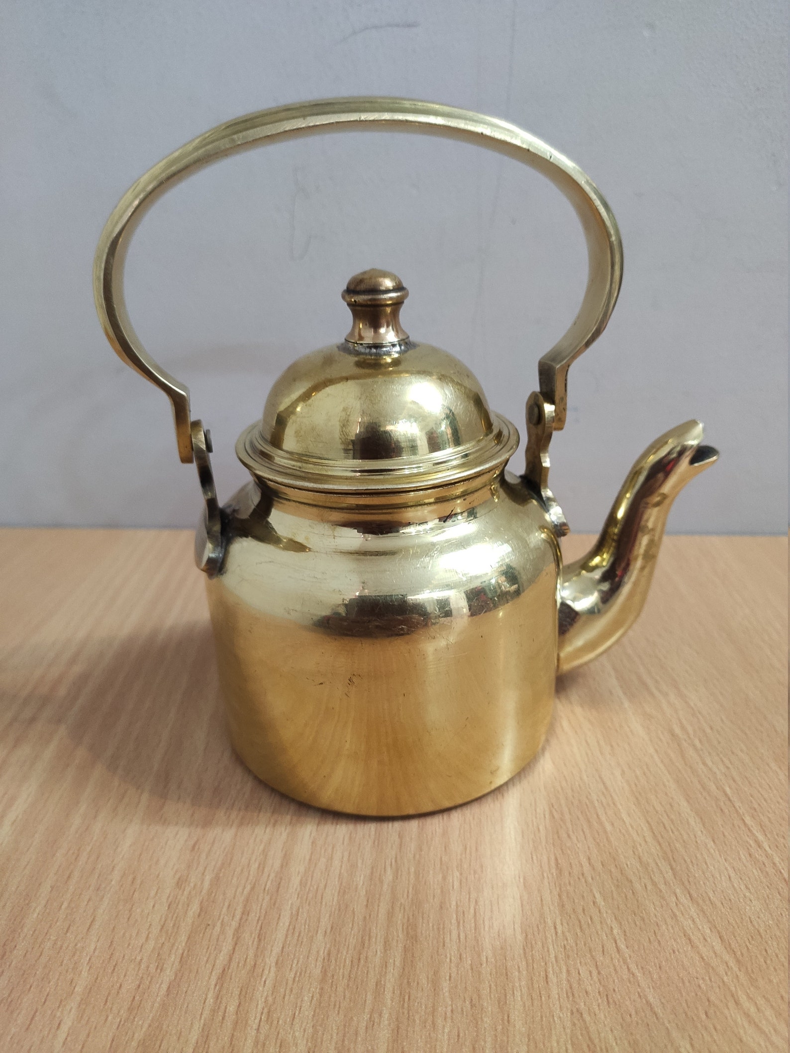 Pure brass handmade kettle with tin polish Brass kettle Etsy