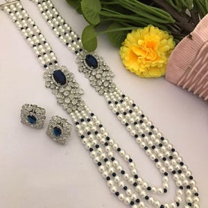 Real Pearl Long Necklace: Beaded Indian Jewelry, Sabyasachi Style