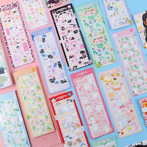 Funkelnder koreanischer Stil Cartoon niedlicher Deko-Aufkleber | Polco, Bullet Journal, Penpal Handyhülle Deko, Penpal Essential. Niedliches Schreibwaren Geschenk