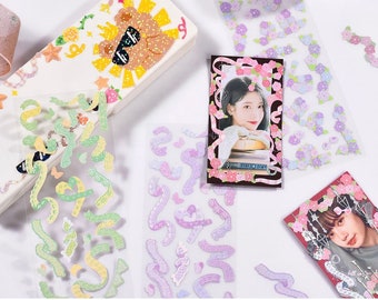 Polco Confetti/Ribbon Sticker Sheet | Korean-Style Polco Decoration. Bujo, Journal, Planner, Diary Essentials. Laptop, Phone Case.