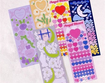 Korean Style Deco Sticker Sheet | Polco, Bullet Journal, Penpal Essential. Cute Stationery Gift